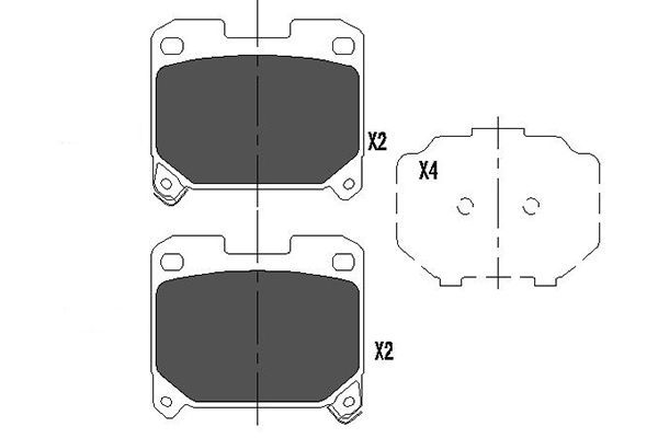 KAVO PARTS Bremžu uzliku kompl., Disku bremzes KBP-9063